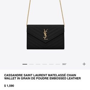 CASSANDRE SAINT LAURENT CHAIN WALLET